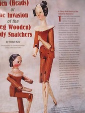 12p Peg Wooden Doll History Article ALIEN HEADS / Robyn Katz