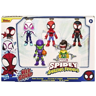 Marvel Spidey and His Friends Web Squad 5 Figures Set - Doc Ock Edition!