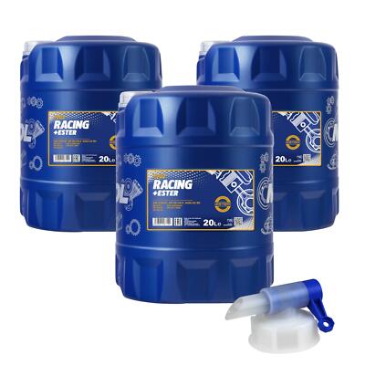 60L MANNOL Racing+Ester 10W-60 API SN/SM/CF Öl Motoröl  inkl. Auslaufhahn