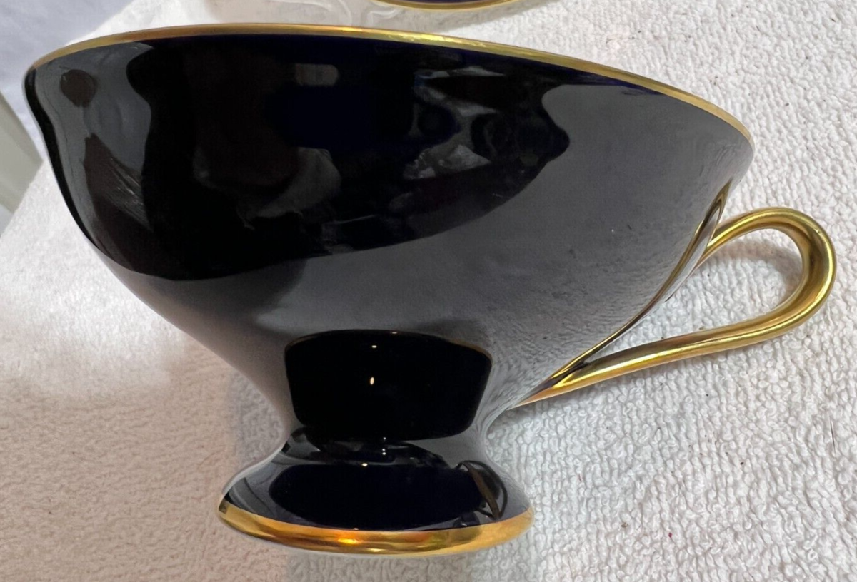 Alka Bavaria Germany Cup and Saucer Cobalt Blue Bolero Gold Alka Bavaria Germany Cup and Saucer Cobalt Blue Bolero Gold