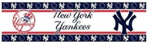 MLB NY NEW YORK YANKEES Béisbol Autopelar Palo Pared Borde Pelar Papel Pintado Foto 3 de 3