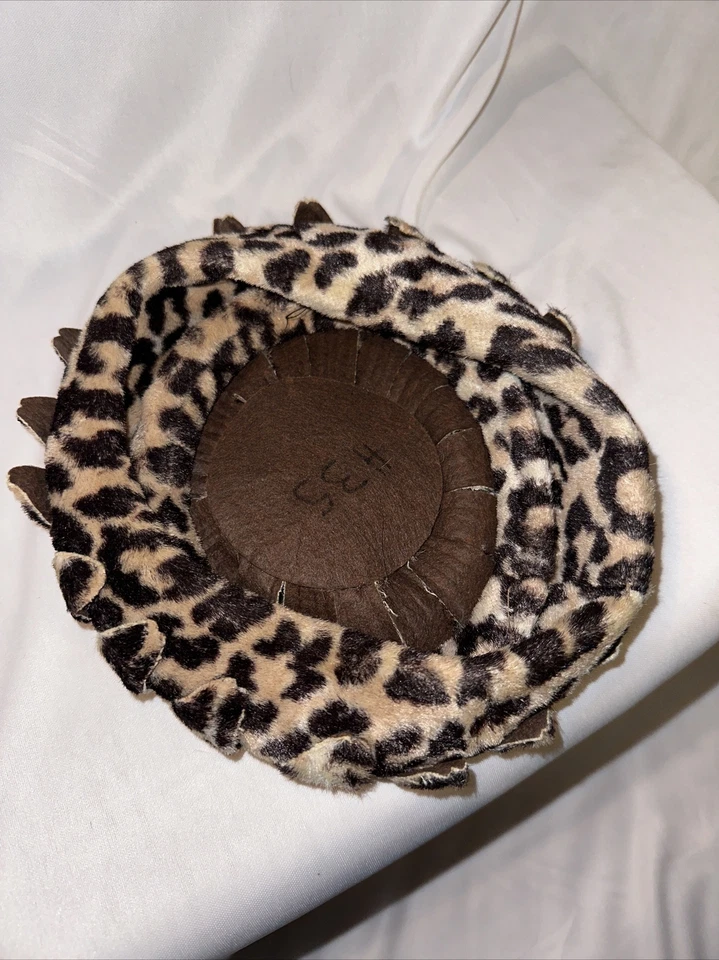 De colección Original Años 50 Diseño por Marryat Paris Nueva York Mujer Piel Leopardo Estampado Foto 2 de 3