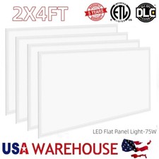 2x4FT LED Flat Panel Light,75W edge-Lit Drop Ceiling Light,Recessed Troffer Lamp