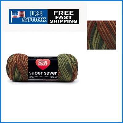 Red Heart Super Saver Yarn in Fall - 236 Yards for Creative Projects
