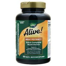 Nature's Way Alive Max3 Daily Multi-Vitamin - Max Potency No Iron 180 tabs