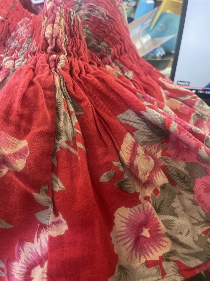 Elaine et Lena Skirt Sz 5A (5Years) Amazing Designer Red Floral PERFECT - Image 3 of 4