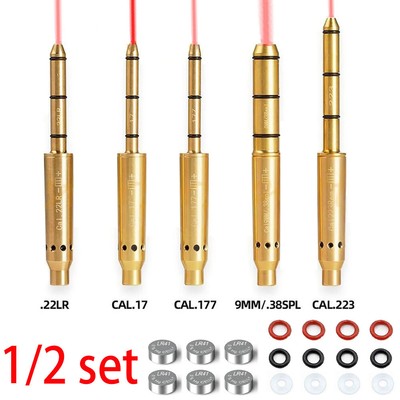 1/2 set .177/22LR/.223Rem/.38spl Cal Laser Boresighter End Barrel For  Rifles
