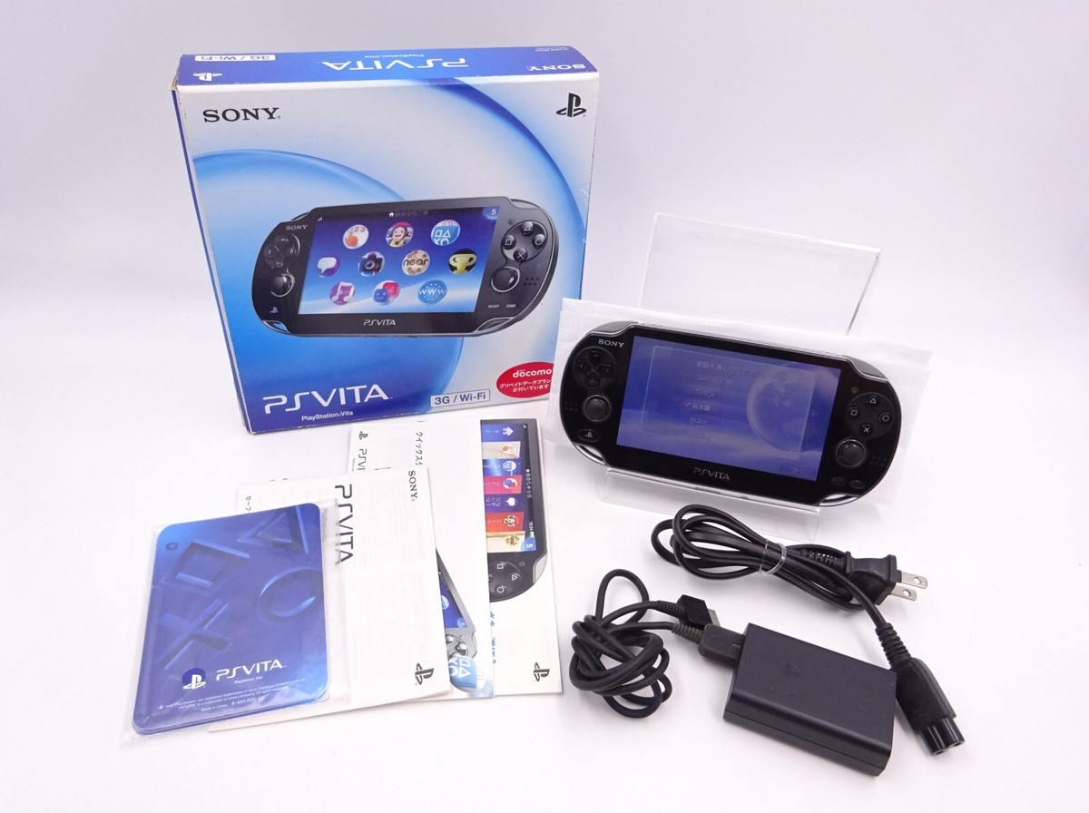 tested]PS Vita PCH-1100 Black Console W/Box Charger Cable