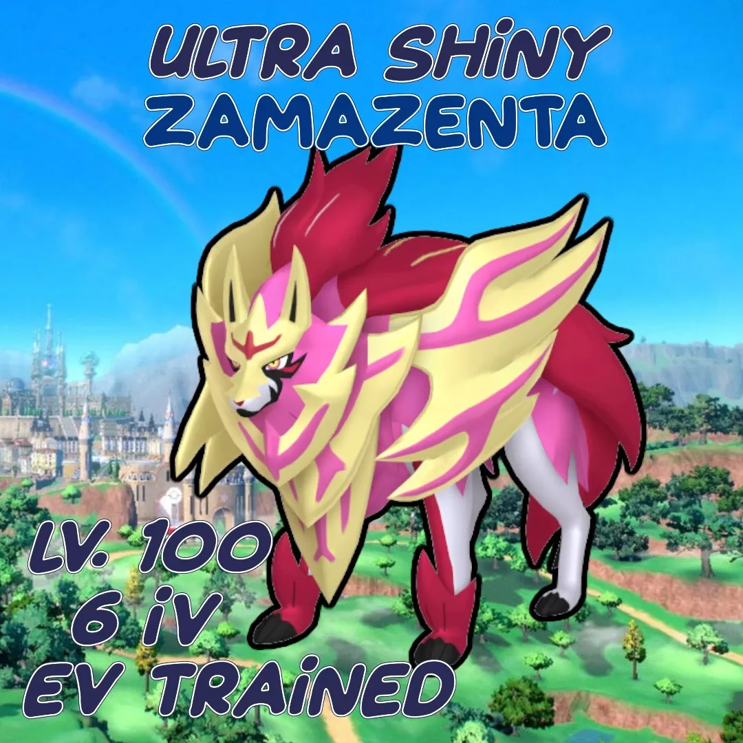 Pokemon Sword and Shield Zamazenta 6IV-EV Trained