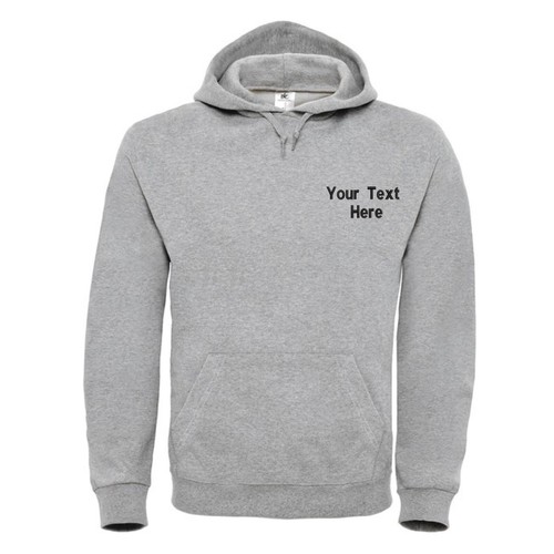 Personalised Custom Embroidered Your Text B&C Hooded Sweatshirt Sports BA405 - Picture 12 of 13