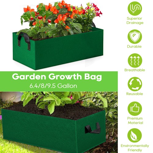 1-3Pack Plant Grow Bags Fabric Pot Nursery Soil Bag w/Handles Thickened Nonwoven - Picture 3 of 35
