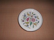 Minton Haddon Hall round tray gold rim