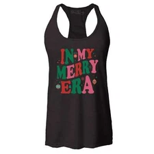In My Merry Era Christmas Time Racerback Tank Top Christmas Tee
