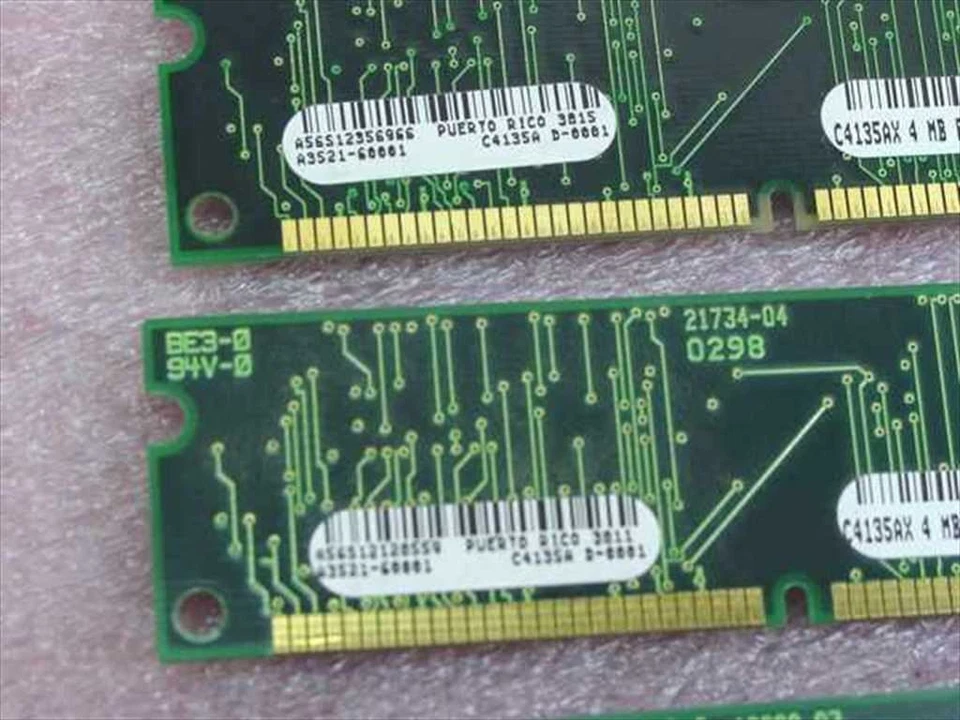 HP A3521-60001 4MB EDO Memory LaserJet 8000 - 4000 N/T/TN - C4135AX Rev D - Image 3 of 3