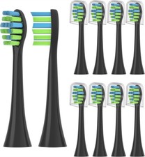 10x Zahnbürstenkopf nur für Tristan Auron /linken/nidelan Weiß&Schwarz3D