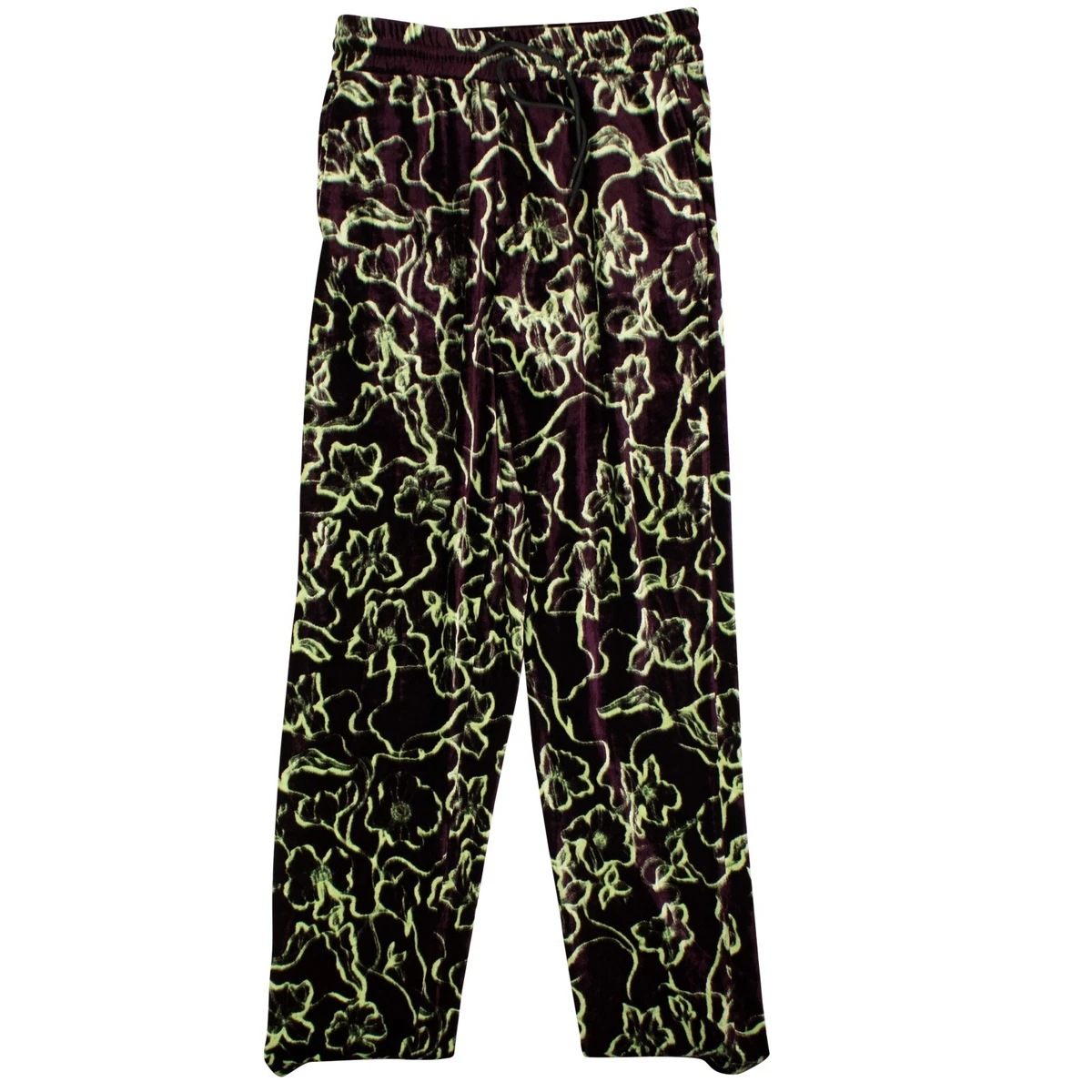 NWT DRIES VAN NOTEN Black Auber Velvet Palace Paint Casual Pants