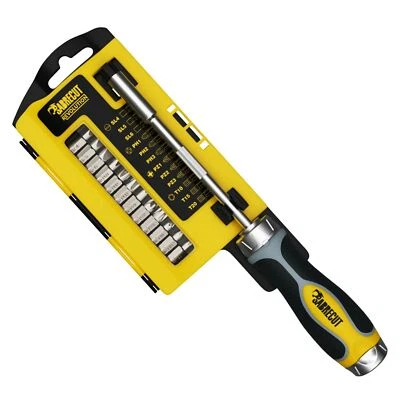 20 Stck. SabreCut Soft-Grip Ratsche Schraubendreher Bit-Set 1/4 Zoll magnetischer Bithalter