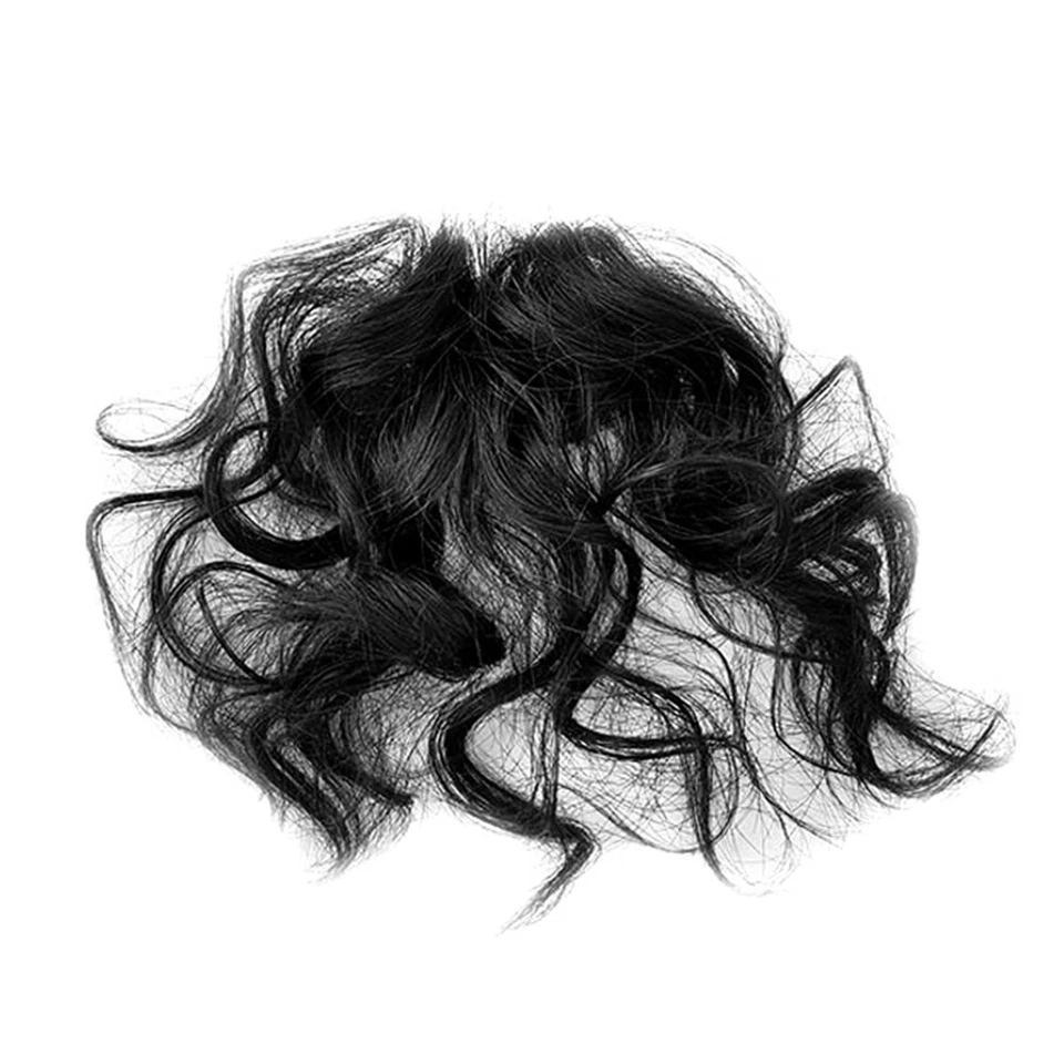 Thin Mini Clip in Natural Curly Neat Air Fringe Clip in Remy Human Hair Bangs - Image 2 of 4