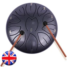 11 Note 6 Inch Drum-Rain Drum for Outside Garden, Steel Tongue Drum Rain Chime