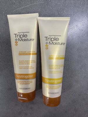 2 Neutrogena Triple Moisture Cream Lather Shampoo - 8.5oz