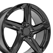 Gloss Black 18x8.519x10 Wheels Set Fit C6 Corvette - C8 Z06 Style