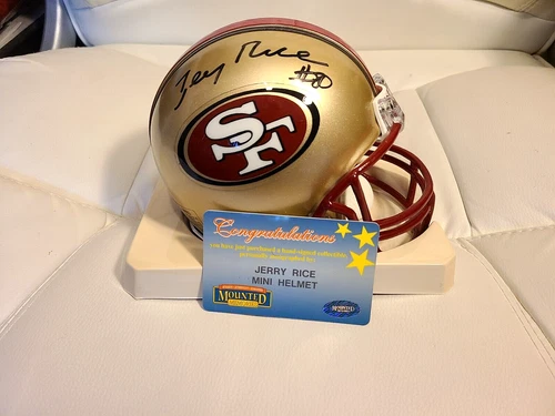 Jerry Rice Autographed Signed San Francisco 49ers Mini Helmet -RIDELL!!