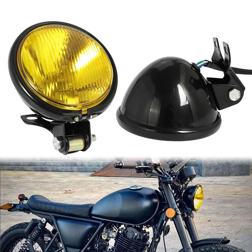 Motorlicht, 35W 12V Koplamp H4 Amber Light