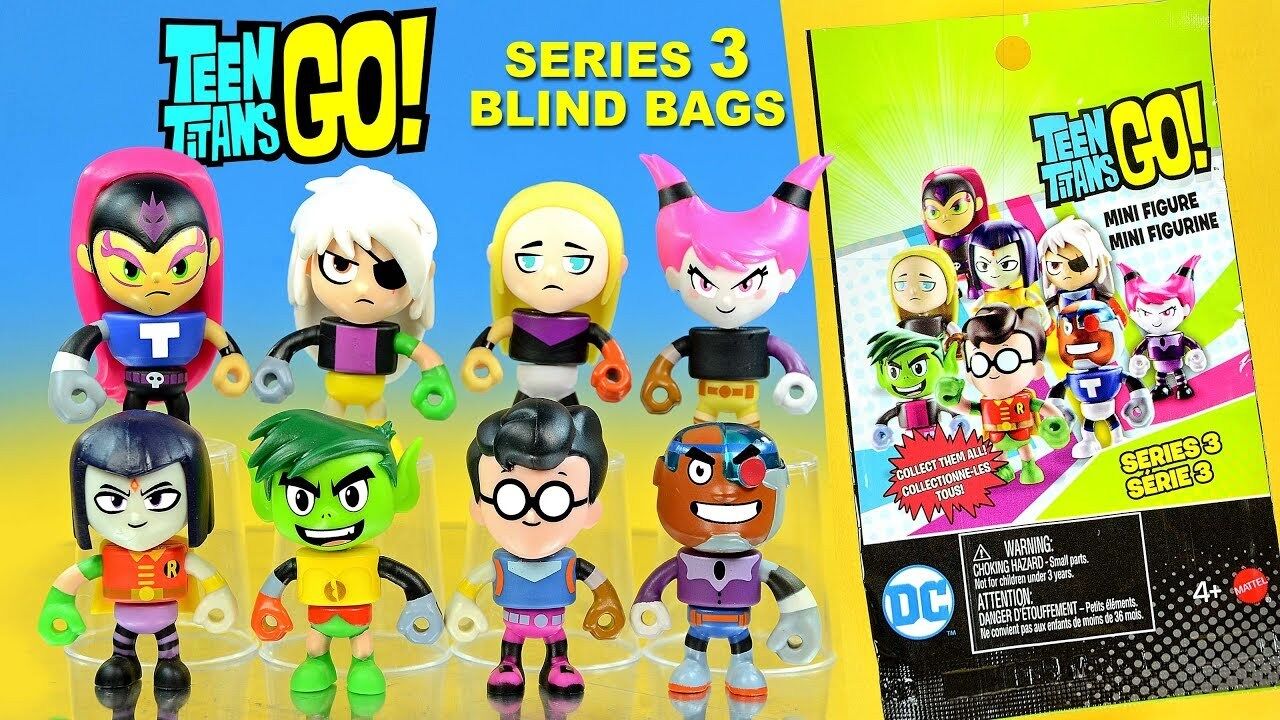 Mini Bonecos Teen Titans Go (Os Jovens Titãs): 3-Pack (Sortido