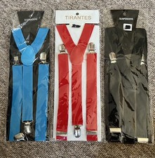 Braces Suspenders Adjustable Slim Unisex Men Ladies Trouser Fancy Dress Clip On