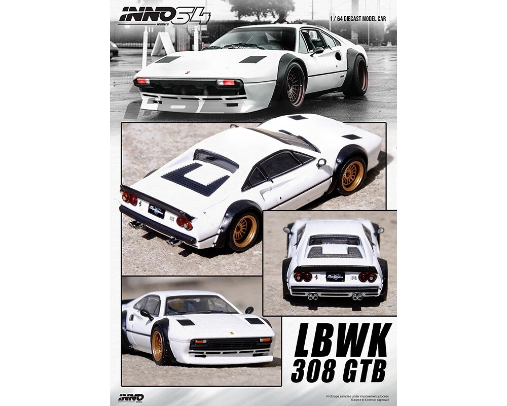 LBWK 308 GTB ミニカー 赤色 灰色2台セット レース仕様 おまけ付き LBWK 308 GTB ミニカー 赤色 灰色2台セット レース仕様 おまけ付き LB