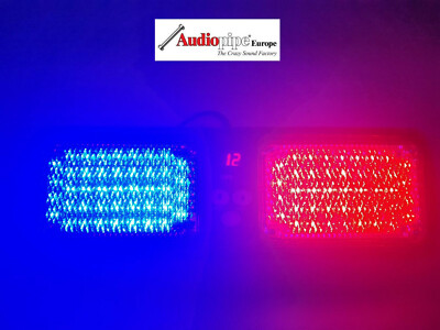 45W LED Frontblitzer Sonnenblende Police Abschleppwagen neue Technik Blau Rot !