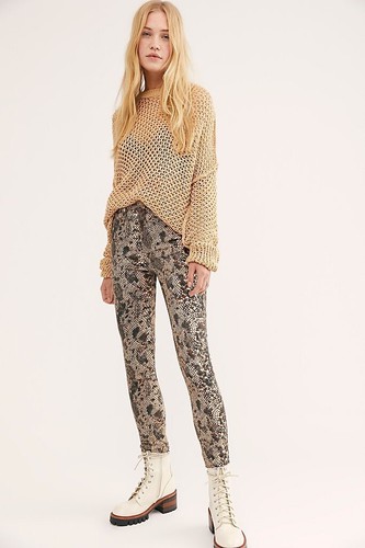 Raw High Rise Printed Jeggings 