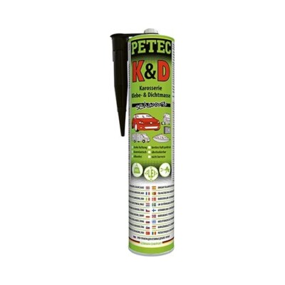Karosserieklebstoff PETEC 94730 K & D Karosserie Klebe- und Dichtmasse, SCHWARZ