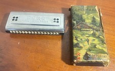 Vintage The Echo Harp Harmonica M Hohner Double Sided Made Germany