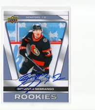DONOVAN SEBRANGO autographed SIGNED '25/26 OTTAWA SENATORS