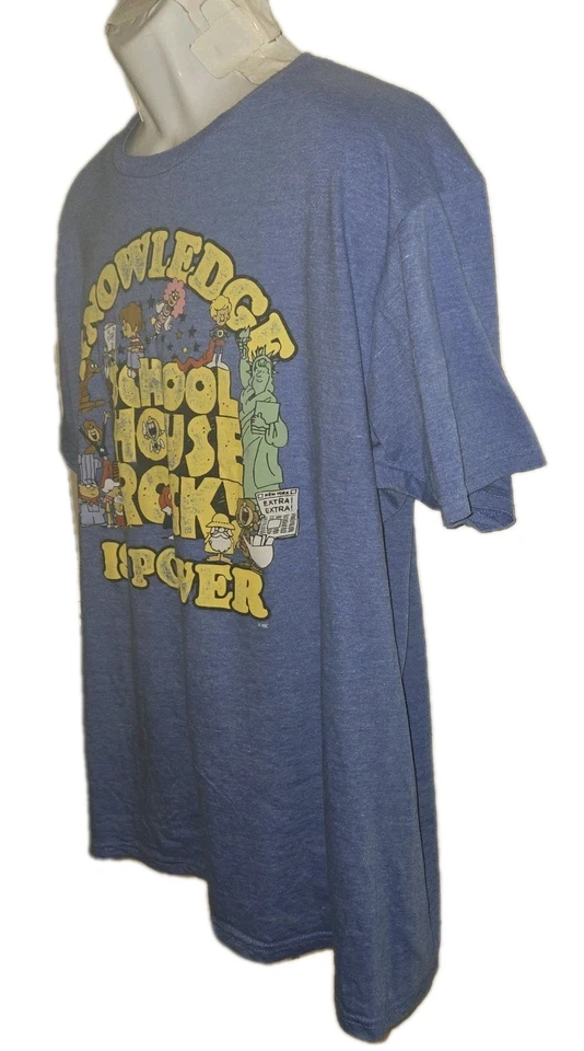Vintage 1990s School House Rock KNOWLEDGE IS POWER Tee T-Shirt ADULT 2XL Vguc - Image 3 of 4