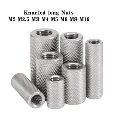 Knurled Round Threaded Connector Nuts A2 Stainless Steel Allthread Tube Sleeve