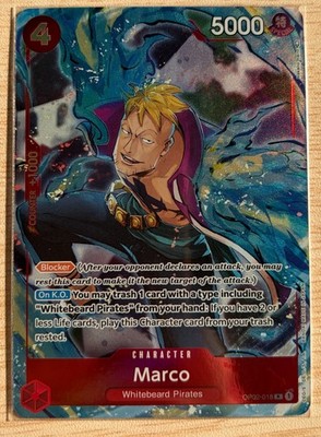 One Piece TCG OP02-018 Marco Alt Art Parallel English