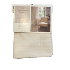 54"x84" Light Filtering Farrah Window CurtainPanel Cream - Threshold™: T21