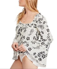 Free People One On One Date Bodysuit Black/White. Size Medium