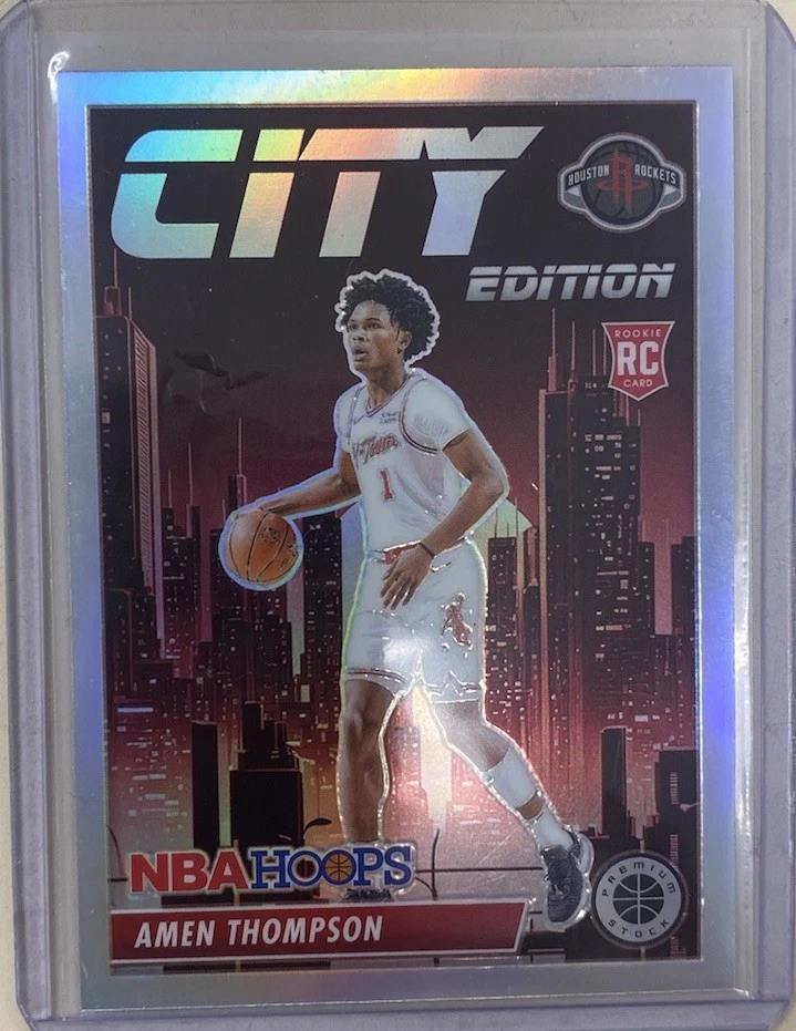 Amen Thompson City Edition Silver Prizm RC 2023 NBA Hoops