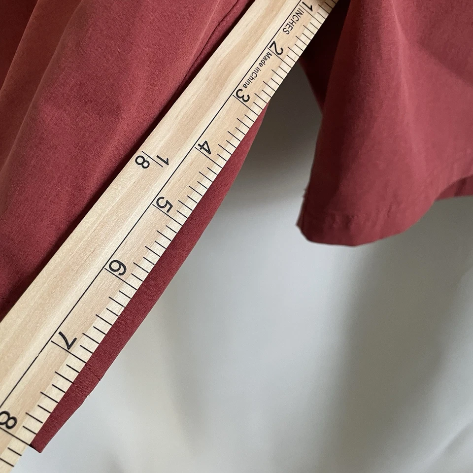 LL Bean Men’s Swim Trunks Large Rust Red 8” Lined Pockets Drawstring Shorts - Image 3 of 4