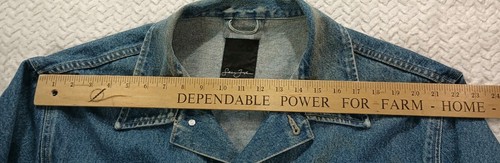 Vintage Sean John Mens XL Denim Jean Jacket Distressed Stained Grunge Retro 90s - Picture 11 of 22