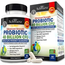 BioSchwartz Daily Probiotic Nutritional Supplement - 40 Billion CFU for Gut