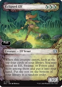 Eclipsed Elf (Showcase) #336 Lorwyn Eclipsed Foil MTG