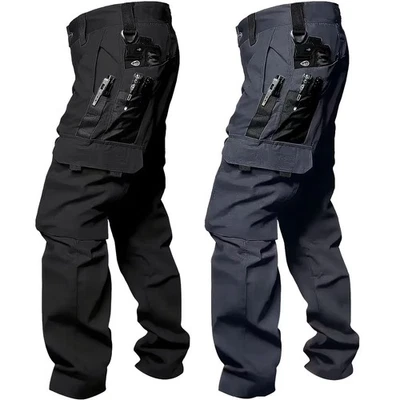 Taktische Herren Cargo Hose Arbeitshose Wanderhose Outdoor schwarz grau/blau NEU - Bild 1 von 4