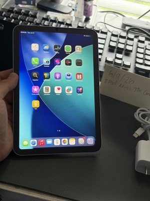 Apple iPad Mini A17 PRO 128GB MXN83LL/A Tablet WiFi 100% Battery Life EXCELLENT