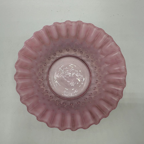 Fenton Pink Opalescent Hobnail Candy Dish - Picture 5 of 8