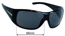 SFx Replacement Sunglass Lenses fits Prada SPR20H  PR20HS - 66mm Wide