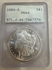 1880 s morgan silver dollar $1 PCGS MS66 Old Green Holder  Beautiful Coin